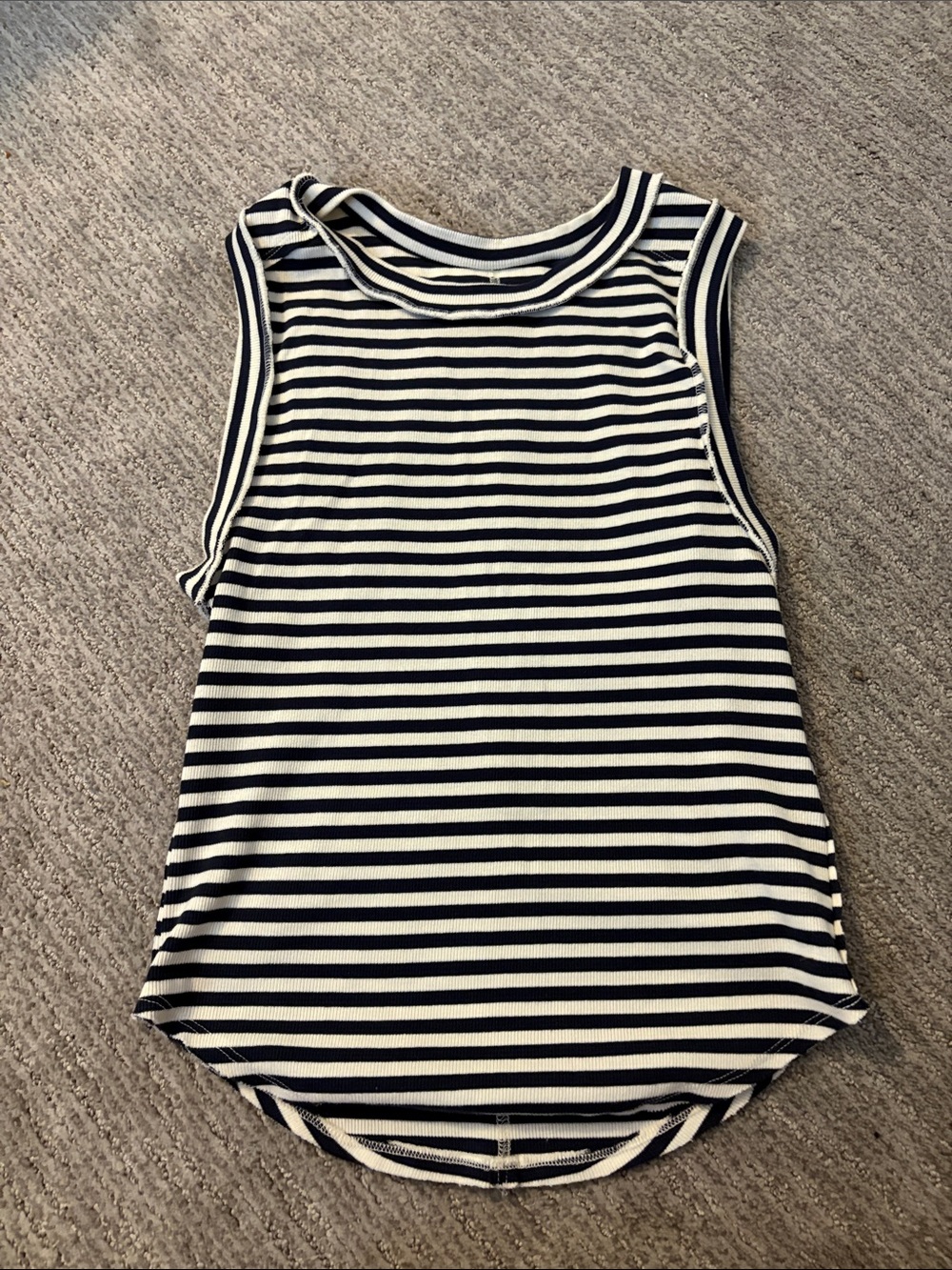 We The Free Black & White Striped Tank nwot